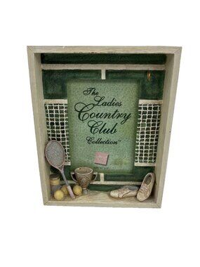 Russ Vintage Ladies Country Club Tennis Photo Frame 3x5 Shadow Box Decor